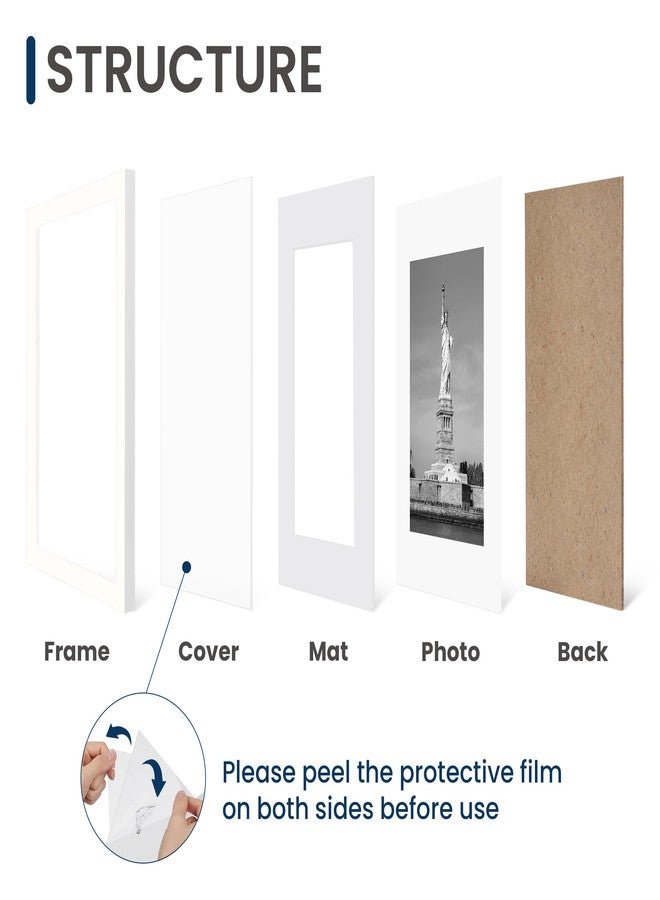 ENJOYBASICS 16x20 Picture Frame, Display Poster 11x14 with Mat or 16 x 20 Without Mat, Wall Gallery Photo Frames, White, 2 Pack - Image 3