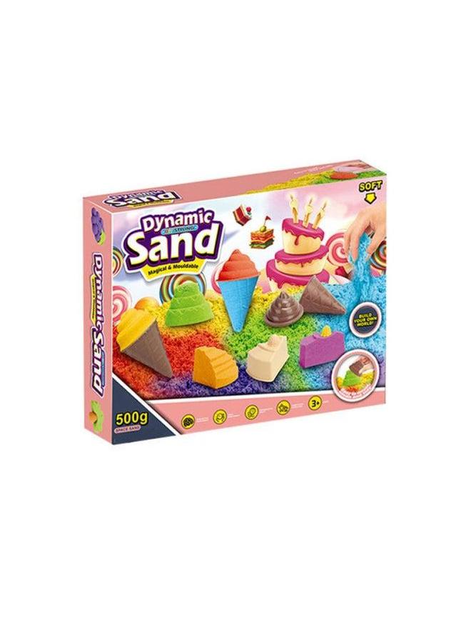 Space Sand Full Set Of Power Magic Tray Suit Children Play Toy With Fruit Ice Cream Mold Product-Specifications:Ice  - Image 1