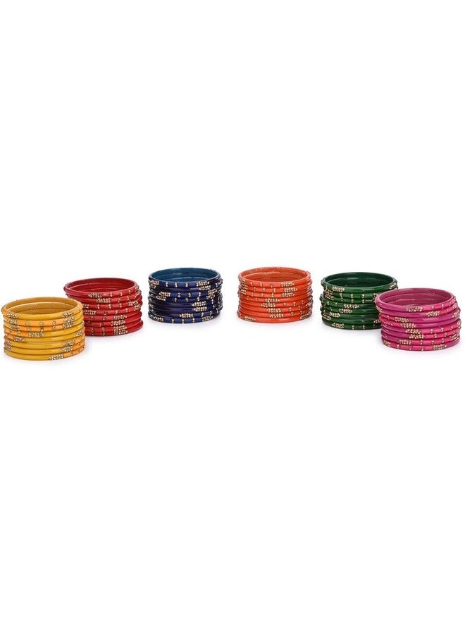 AFAST Festive Bridal Metal Bangle/Kada Combo - 6 Sets of 8 Bangles | Ideal for Weddings & Parties - Image 3