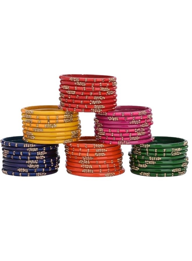 AFAST Festive Bridal Metal Bangle/Kada Combo - 6 Sets of 8 Bangles | Ideal for Weddings & Parties - Image 2