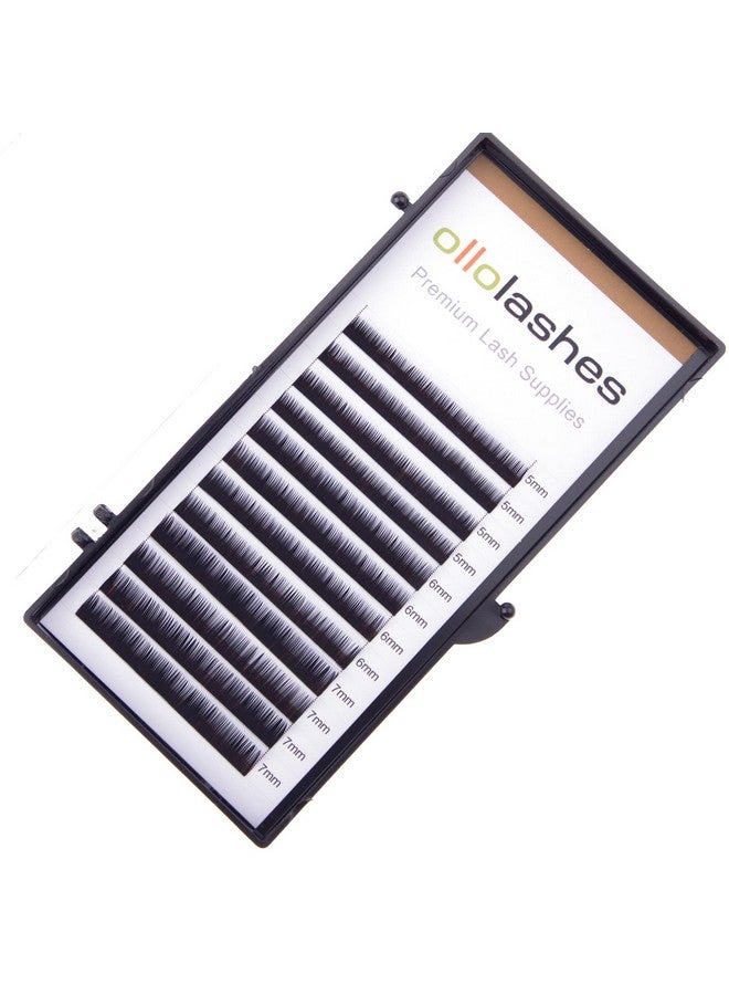 اولولاشز وصلة الرموش السفلية J Curl 0.10 مم Mix57Mm 5 مم 6 مم 7 مم لون أسود ملحقات الرموش السفلية (Mix57Mm 0.10 J Curl) - Image 1