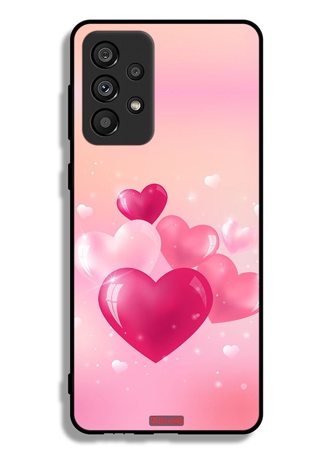 Tolwak Samsung Galaxy A73 5G Protective Case Cover Beautiful Hearts Art - Image 1