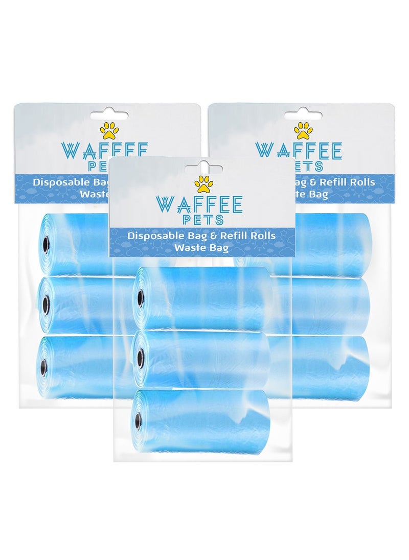 Waffee Pet Dog Waste Bags, Poo Bags, Pack of 9 Rolls (180Bags)-Blue - pzsku/Z880BA6381FC71AF4BB3CZ/45/_/1691058837/0de5402a-3a31-4686-930a-14ba54358646