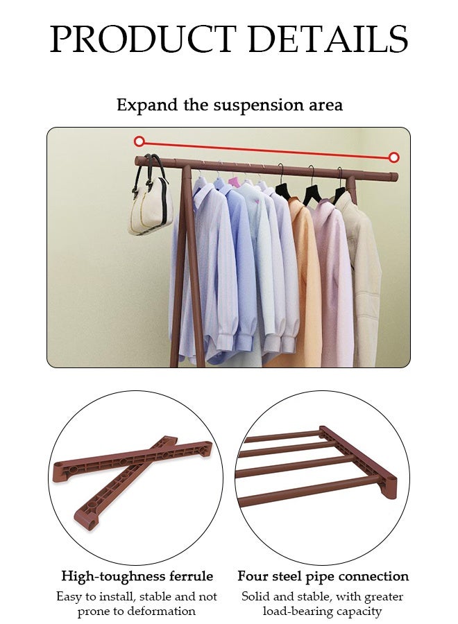 DUNISO Freestanding Coat Rack with Hooks and Storage Shelf ,Multipurpose Clothes Hanger Organizer with Roller,Suitable for Bedrooms, Balconies and Living room (White) - Image 5