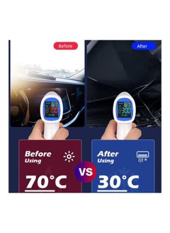 Dream Zone car sun shade umbrella for windshield,foldable sunshades umbrella for car front windshield Blocks UV Rays heat，Sun Visor Protector Keep Vehicle Cool and Protects Auto Interior (145cm*79cm)  - Image 2