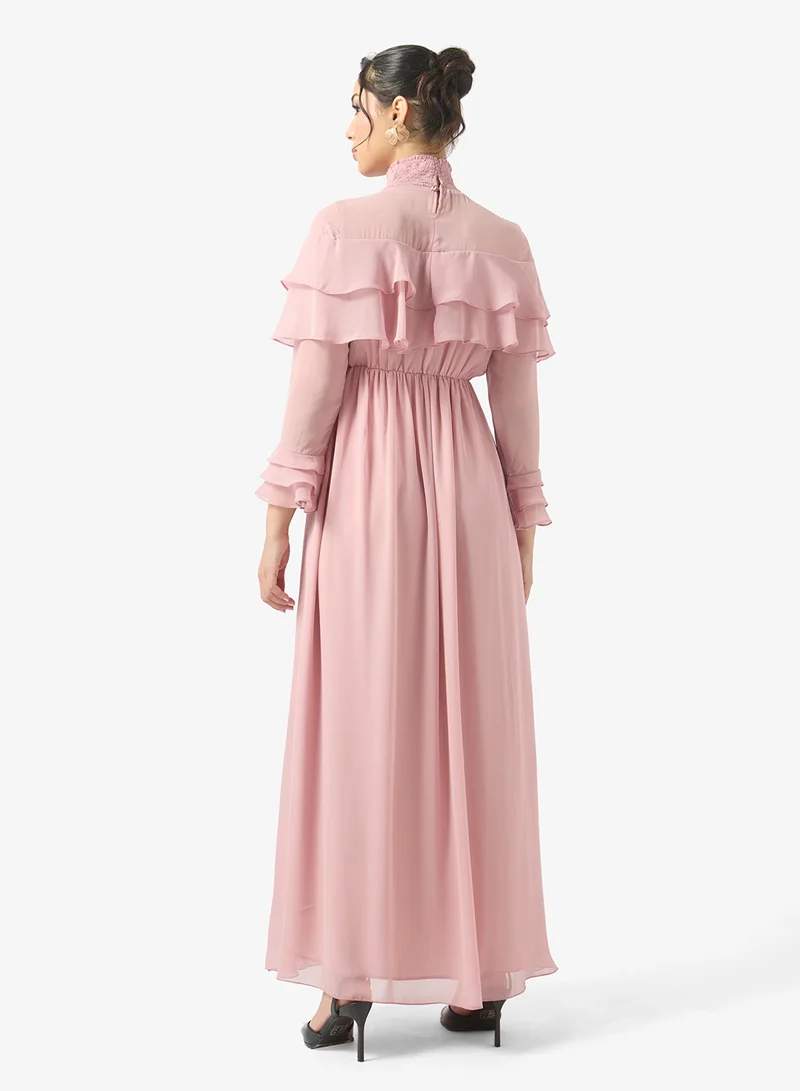 جولدن ابل Ruffle Detailed Maxi Dress