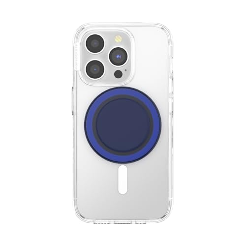 POPSOCKETS مقبض هاتف PopSockets لـ MagSafe مع حامل مدمج، حامل مغناطيسي، قمة قابلة للتبديل، تثبيت آمن لحالات iPhone MagSafe، مقبض للهاتف والتابلت - PopOut Basic Naval - Image 4