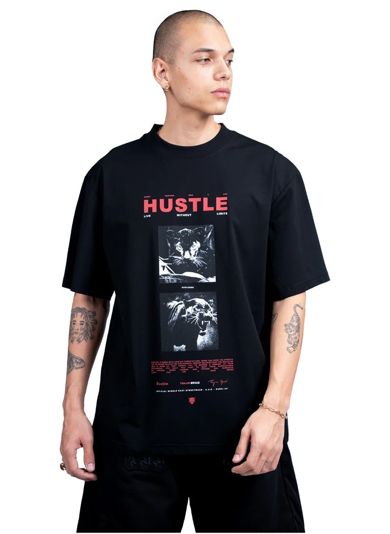 TANJIM SQUAD – HUSTLE T-SHIRT BLACK