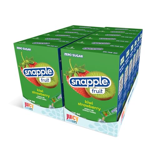 Juicy Mixes Snapple Kiwi Strawberry Powder Drink Mix - 12 Boxes of 6 Powder Sticks, 72 Sticks Total | Sugar Free | On-the-Go Hydration for Refreshing Beverages - Image 1