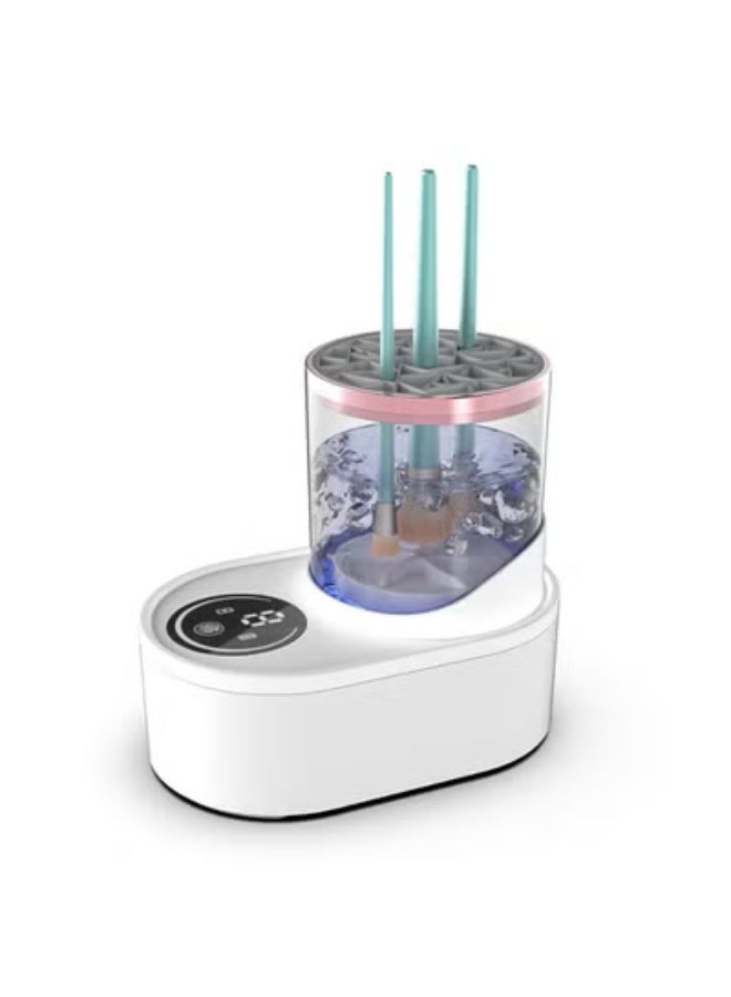 TIGER Electric Makeup Brush Cleaner and Dryer – Rechargeable Automatic Cleaning Tool with Drying Stand – Fast Deep Cleansing for All Brush Sizes – Gentle on Bristles, Compact Design, Portable Beauty Accessory, Easy to Use & Ideal for Daily Makeup Routines - Image 2