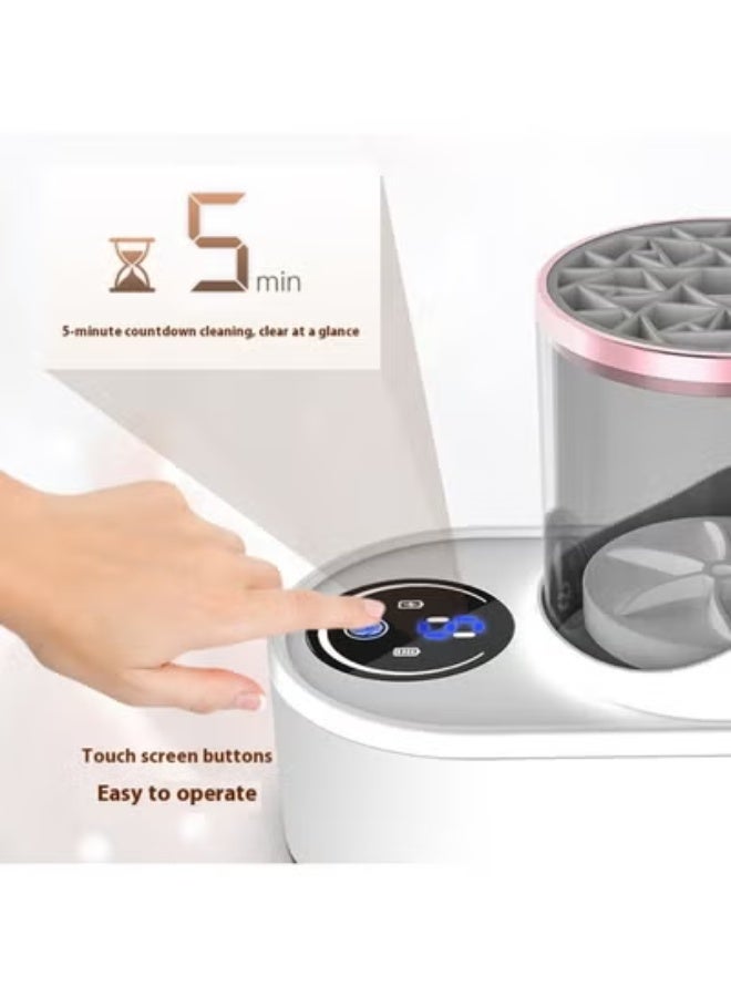 TIGER Electric Makeup Brush Cleaner and Dryer – Rechargeable Automatic Cleaning Tool with Drying Stand – Fast Deep Cleansing for All Brush Sizes – Gentle on Bristles, Compact Design, Portable Beauty Accessory, Easy to Use & Ideal for Daily Makeup Routines - Image 4