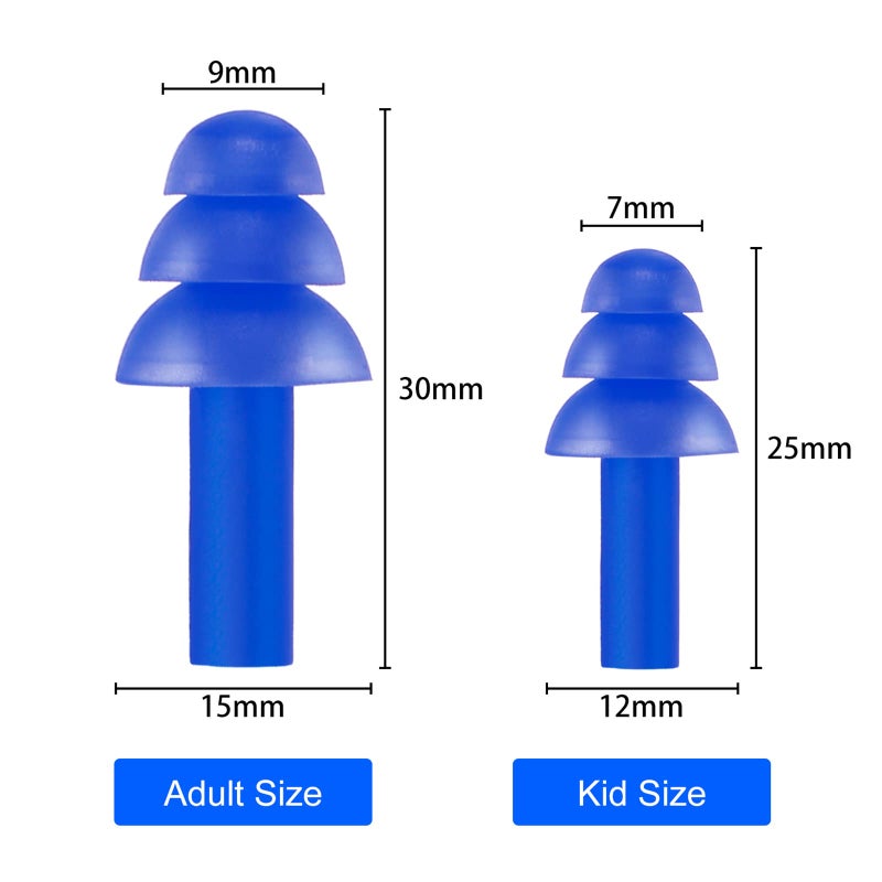 Bememo 6 Pairs Kids Adults Ear Plugs Swimming Noise Cancelling Reusable Earplugs for Sleeping and Swimming, 6 Assorted Colors(Fresh Colors) - Image 3