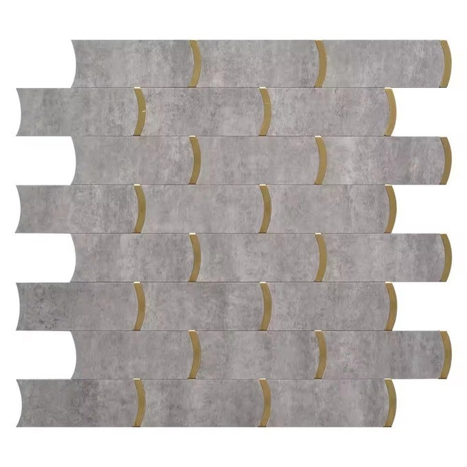 SELF ADHESIVE PEEL AND STICK METAL TILES BACKSPLASH TILESOILPROOF ALUMINUM MOSAIC 3D WALL STICKER FOR KITCHEN SUBWAY TILE STICKER WALLPAPER WALL DECOR MOSAICS TILES GREY 1 1