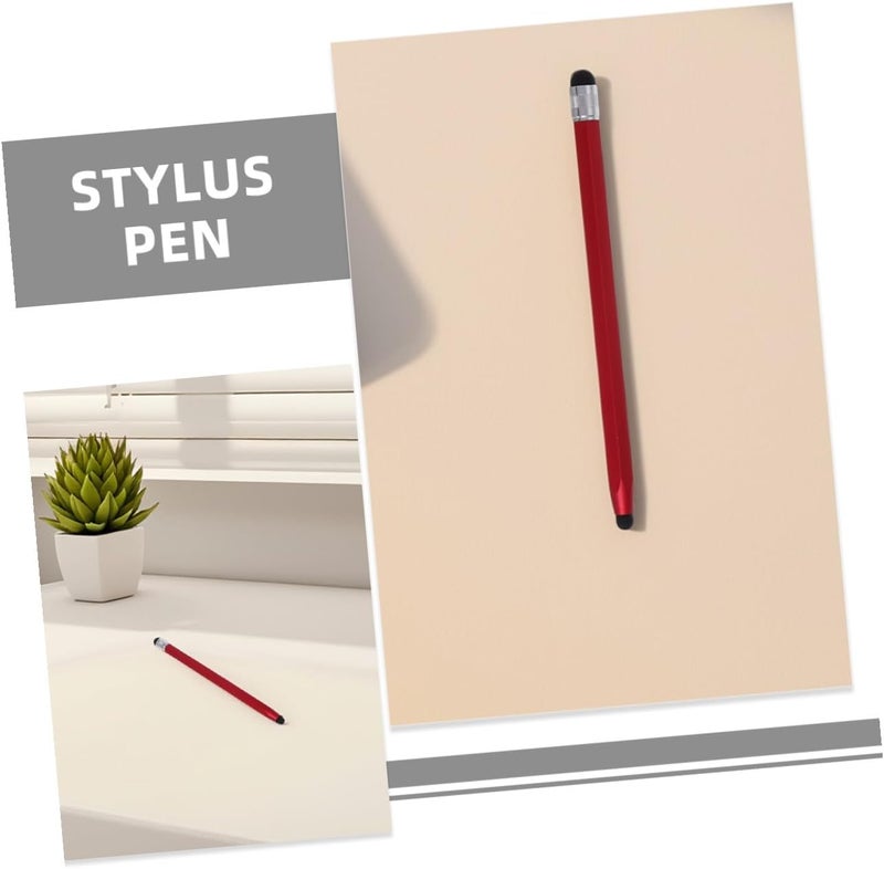 2pcs Universal Capacitive Stylus Pen with 6-Sided Replaceable Tips for Tablets and Phones, Touch Screen Stylus for Drawing and Writing, Red Color, Suitable for Capacitive Devices - Image 3