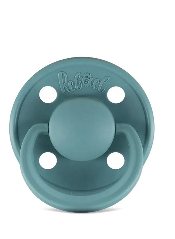 Rebael Rebael Mono Natural Rubber Round Pacifier Size 2 - Baby 6M+ (1-pack) - Powder  - Image 3