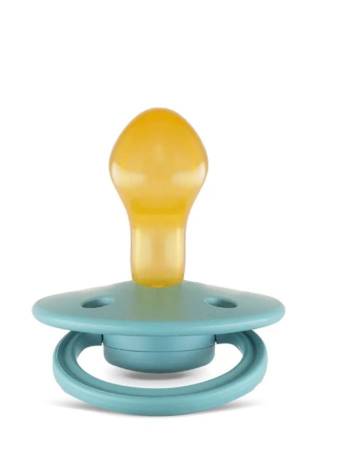 Rebael Rebael Mono Natural Rubber Round Pacifier Size 2 - Baby 6M+ (1-pack) - Powder  - Image 2