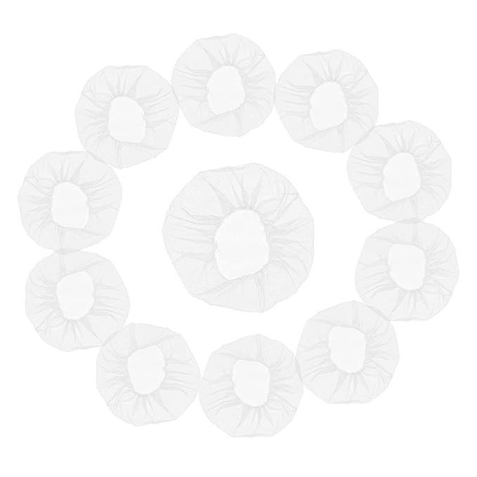 Disposable Nylon Mesh Hairnets 100 Pcs Universal White For Men Women Kitchen Work Factory - Image 1