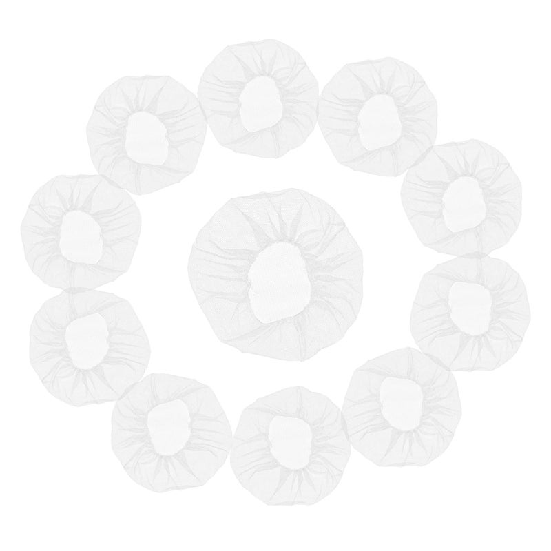 Disposable Nylon Mesh Hairnets 100 Pcs Universal White For Men Women Kitchen Work Factory - Image 2