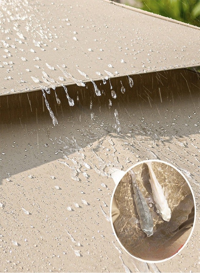 Broyhome Sunshade Aluminium Garden Umbrella with UV-Resistant Canopy Waterproof Use in Any Weather  - Image 3