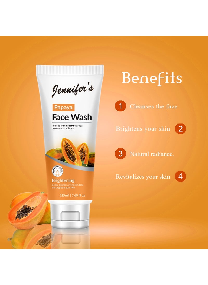 Jennifer's Jennifer's Face Wash Papaya-225ml  - Image 2