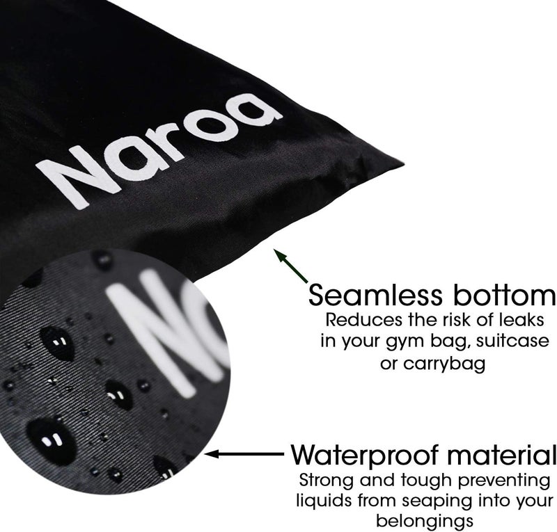 Naroa Waterproof Multifunctional Toiletry Shower Bag for Gym, Travel, Business and Foldable Portable Hanging Bathroom Mesh Caddy with Wet & Dry Storage Suction Hook Tote for Men Women - Image 3