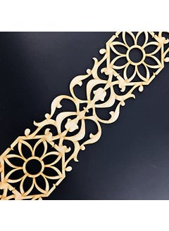 Haoser Haoser Corved Panel Geometric Wooden Panel MDF Jali for Wall Decoration for Your Amazing Home HBP3WDPNL4_Beige_15x74CM  - Image 4