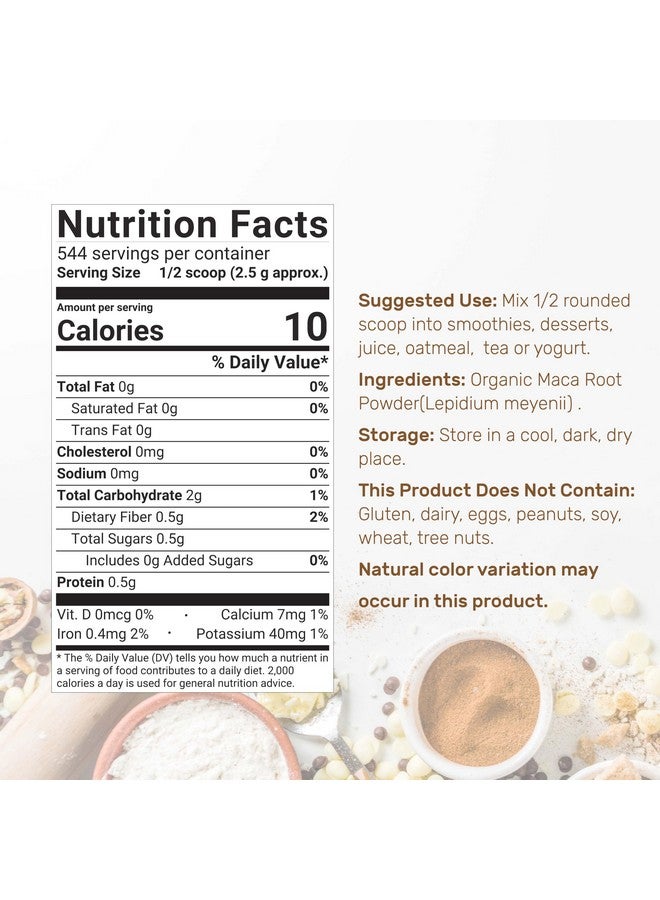 DEAL SUPPLEMENT Organic Peruvian Maca Root Powder, 3lbs - Easily Digested Gelatinized Form - Herbal Superfoods Supplement for Men & Women - Supports Immune & Energy Health - Non-GMO - Image 2