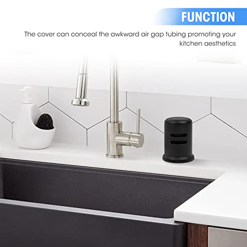 SDSNTE Dishwasher Air Gap Cover D201-1-62 Fits Most Air Gap Bodies with Solid Brass Inside and Black Stoving Varnish Surface, Cap Only, Pack of 1 - Image 4