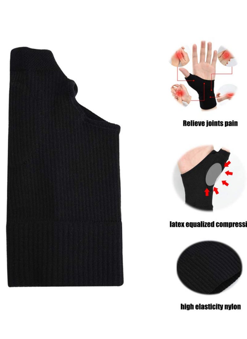 Generic - 1 Pair Thumb Arthritis Compression Gloves Breathable Wrist Support Brace Fingerless Glove with Gel Hand Injury Pads Comfortable Carpal Tunnel for Thumb Wrist Relieve Pain - Image 1
