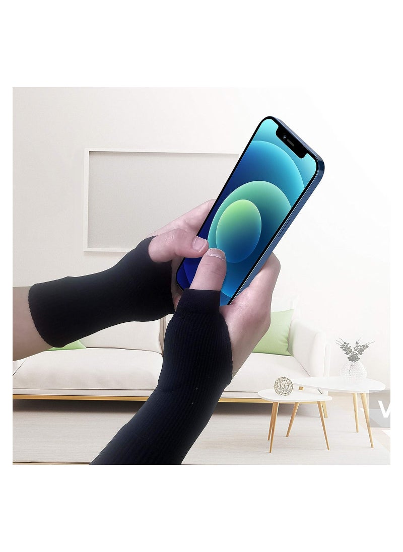 Generic - 1 Pair Thumb Arthritis Compression Gloves Breathable Wrist Support Brace Fingerless Glove with Gel Hand Injury Pads Comfortable Carpal Tunnel for Thumb Wrist Relieve Pain - Image 1