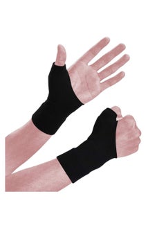 1 Pair Thumb Arthritis Compression Gloves Breathable Wrist Support Brace Fingerless Glove with Gel Hand Injury Pads Comfortable Carpal Tunnel for Thumb Wrist Relieve Pain
