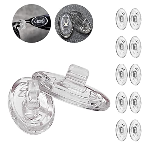 Eazean Replacement Nose Pads for Oakley Eyeglasses/Sunglasses, 5 Pairs Clear Silicone Nose Pieces Guards - Image 1