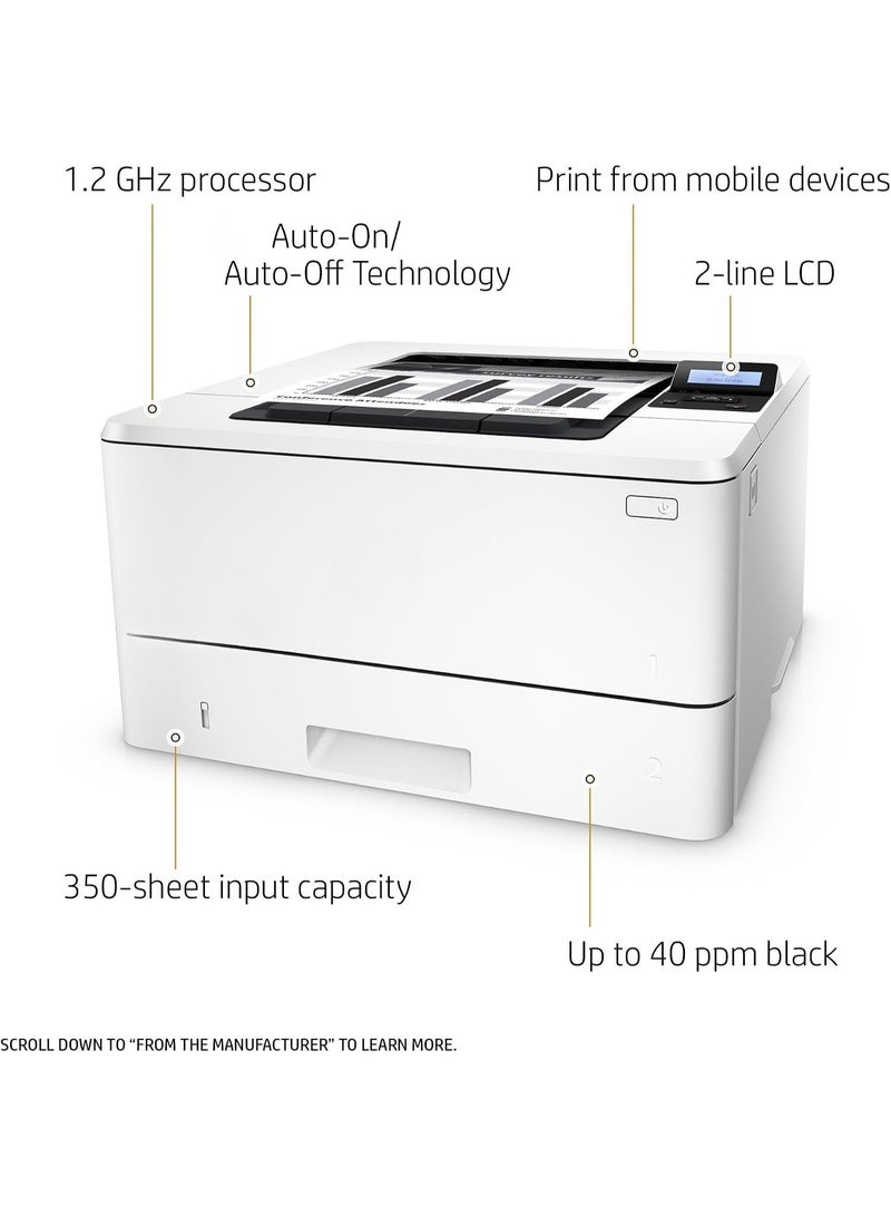 Generic Monochrome Laser Printer, 40 ppm, 128MB Memory, 350-Sheet Paper Capacity, Ethernet and USB, High-Yield Support, 600 x 600 dpi - Image 3