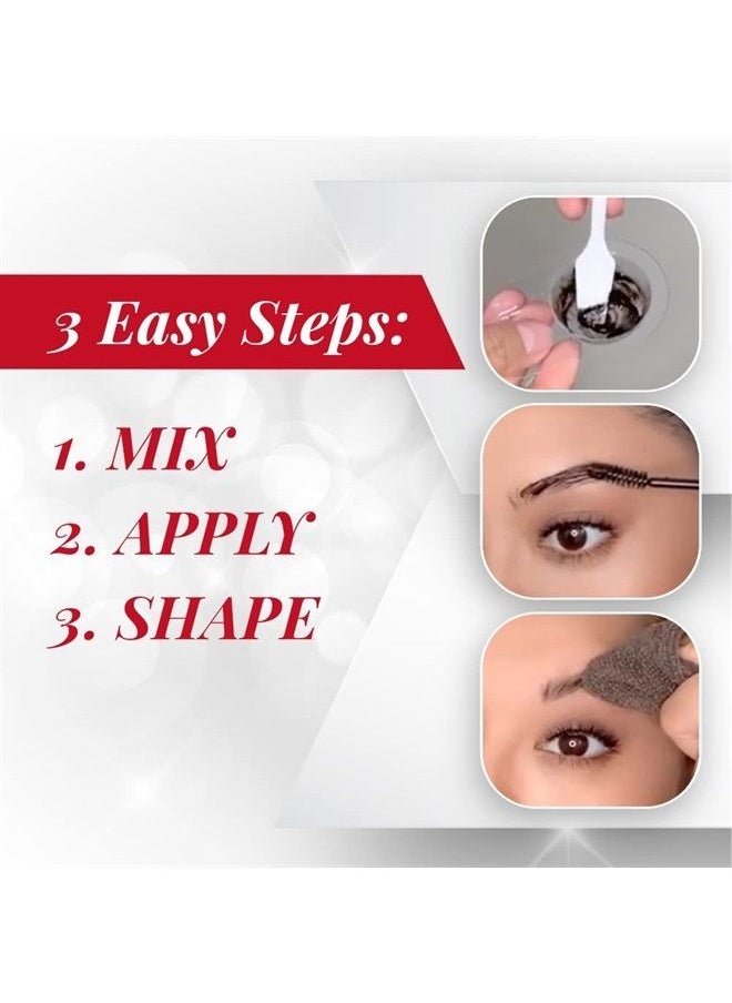 ARDELL - Brow Tint Dark Brown, Longer-lasting Semi-permanent Brow Dye, with Natural Extracts, Complete Brow Tinting Kit, 1 pack - Image 1