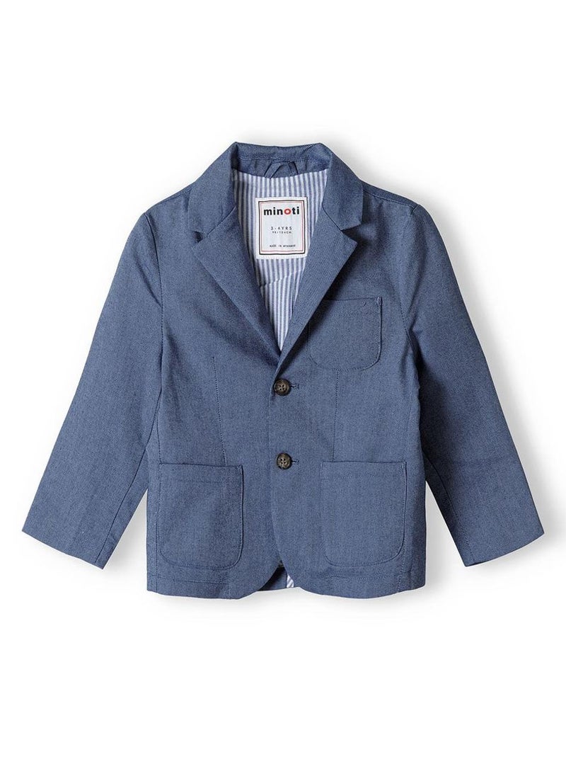 MINOTI Boys Smart Casual Blazer Jacket with Buttons and Pockets - Image 1