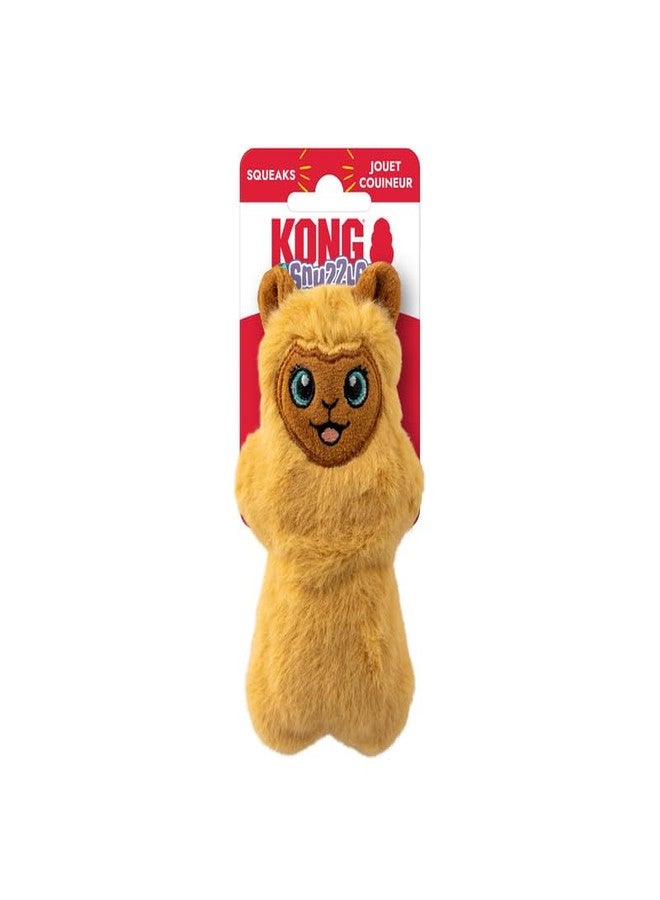 KONG Snuzzles Mini Dog Toy - Small Squeaky Plush Toy for Puppies & Small Dogs - Full-Body Squeaker for Gentle Chewing & Indoor Play (Llama) - Image 5