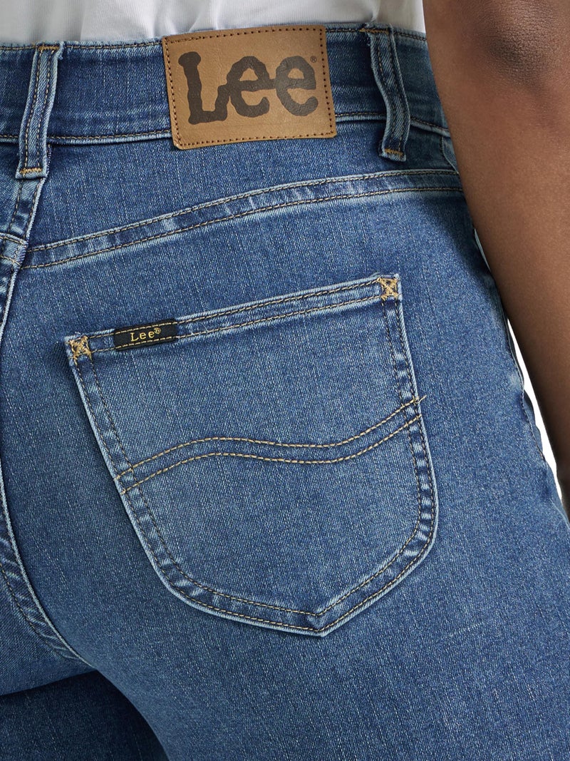 Lee Women's Ultra Lux Comfort with Flex Motion Skinny Leg Jean with Ever Fit Blue Format 14 Short - Image 4