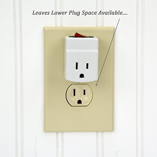 BindMaster New! 3 Prong Grounded Single Port Power Adapter for Outlet with On/Off Switch to be Energy Saving with Indicator Light - 3 Pack…… - Image 4
