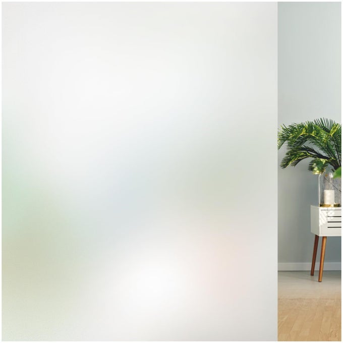 FROSTED WINDOW FILM PRIVACY OPAQUE GLASS FILM NONADHESIVE WINDOW FILM STATIC CLING FILM FOR HOME AND OFFICE 445X200CM