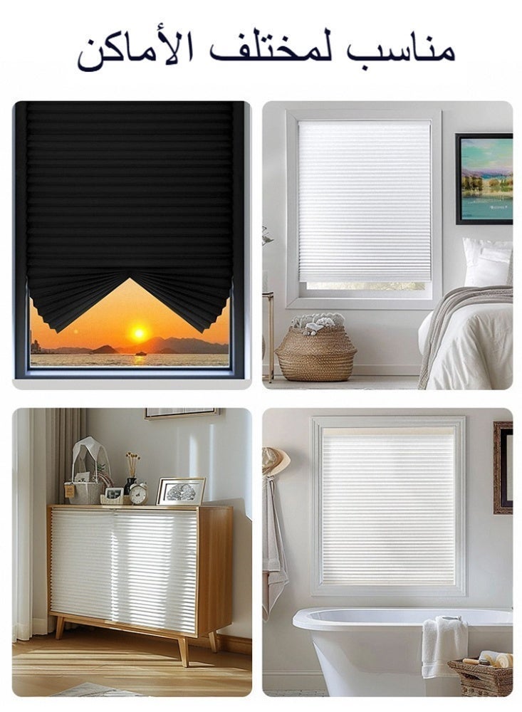 Namalu Cordless Blackout Pleated Window Shade Black, Easy to Install for Bedroom, Bathroom, Living Room, Kitchen - Image 4