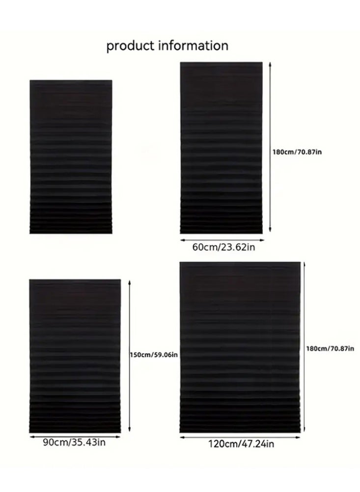 Namalu Cordless Blackout Pleated Window Shade Black, Easy to Install for Bedroom, Bathroom, Living Room, Kitchen - Image 5
