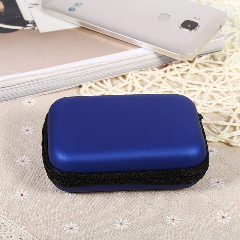 Yosoo Lightweight EVA Electronic Accessories Case Portable Travel Pouch For Earphone USB Cable SD Card Dark Blue - Image 3