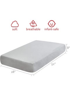 Moonsea Moonsea Flannel Crib Sheet 2 Pack, 100% Cotton Flannel Crib Sheet, Heavenly Soft Fitted Crib Sheet for Standard Crib (28" X 52") and Toddler Mattresses, Grey & Pink  - Image 3