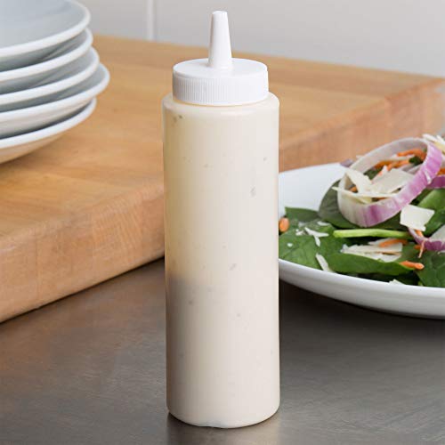 THW® 8 oz (237 ML) Plastic Squeeze Bottles for Condiments – Pack of 6, Clear Squeeze Bottles for Ketchup, BBQ Sauce, Syrup, Olive Oil, and More, No-Leak Cap & Easy-Squeeze Design - Image 5