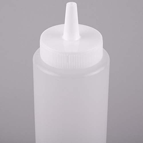 THW® 8 oz (237 ML) Plastic Squeeze Bottles for Condiments – Pack of 6, Clear Squeeze Bottles for Ketchup, BBQ Sauce, Syrup, Olive Oil, and More, No-Leak Cap & Easy-Squeeze Design - Image 4