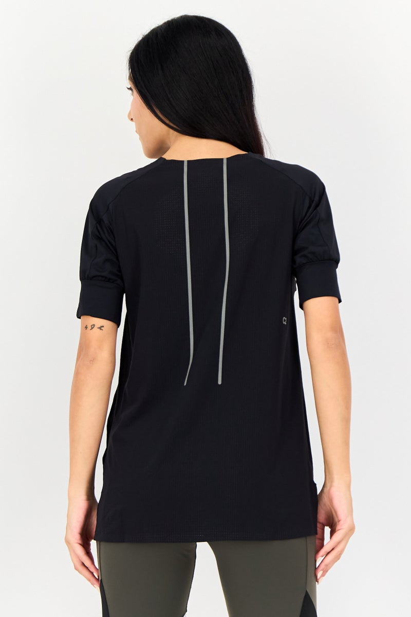 asics Women Sportswear Fit Short Sleeves Running Tops, Black - Image 3