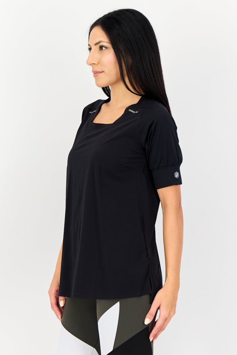 asics Women Sportswear Fit Short Sleeves Running Tops, Black - Image 4