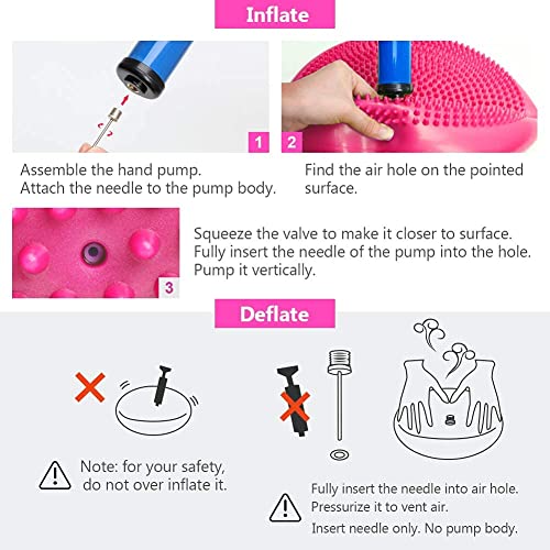 WIWAPLEX WIWAPLE Wiggle Seat, Inflatable Stability Balance Disc Wobble Cushion, Balance Disc Wiggle Seat, Flexible Seating Classroom with Free Air Pump Sensory Kids (Office & Home & School) (Pink) - Image 3