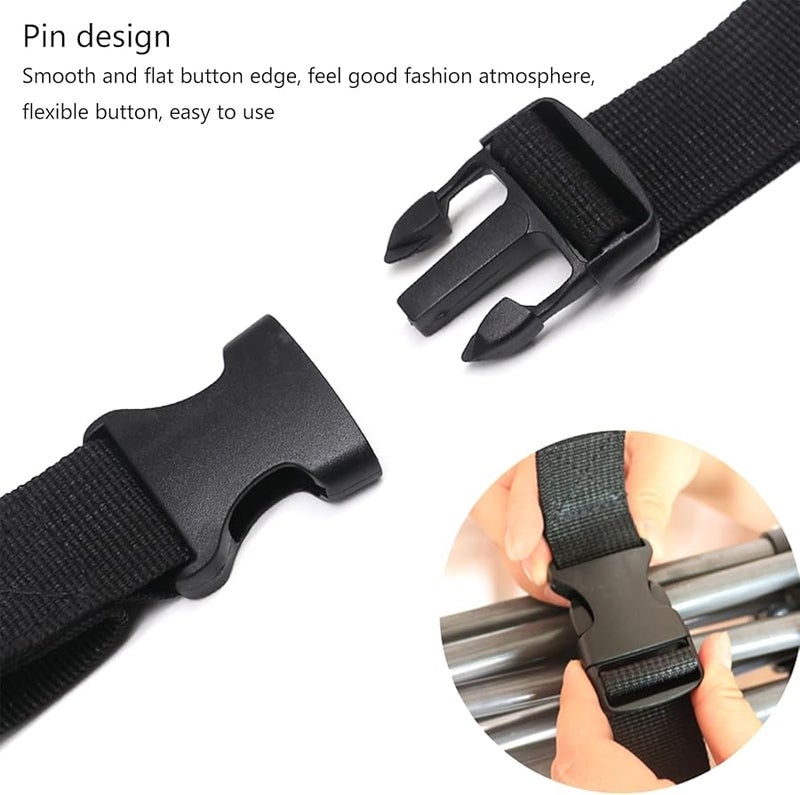 قطعتان من أحزمة التخزين الجدارية القابلة للتعديل مع مشابك تحرير سريع 3 2x160 سم - Image 5