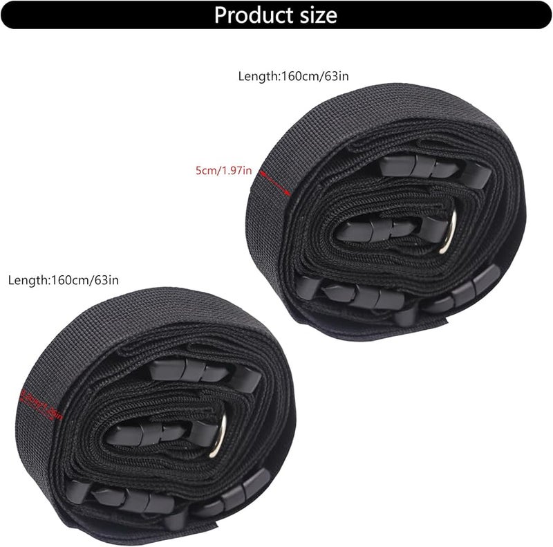 قطعتان من أحزمة التخزين الجدارية القابلة للتعديل مع مشابك تحرير سريع 3 2x160 سم - Image 4